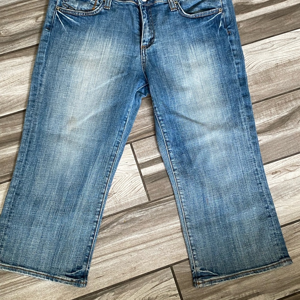 Vigoss Light Blue Flare Capri Jeans